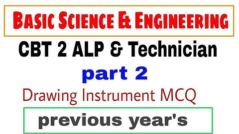 Basic Science and Engineering || Drawing Instrument MCQ Part 2 || Previous Years || IMP CBT 2 ALP