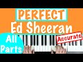 How to play 'PERFECT' by Ed Sheeran | Piano Chords Tutorial Lesson