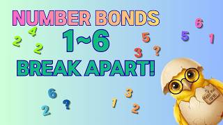 Number Bonds 1 to 6 | Break Apart Numbers | Kindergarten Math | Eggy pal