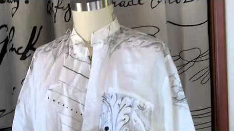 White Linen Blouse Embellishments with Diane Erics...