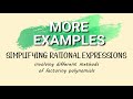 Simplifying Rational Expressions  | Ms Rosette
