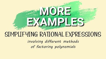 Simplifying Rational Expressions  | Ms Rosette