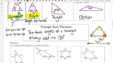 Notes Classifying Triangles and angle sum
