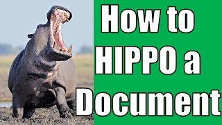 How to HIPPO a Document