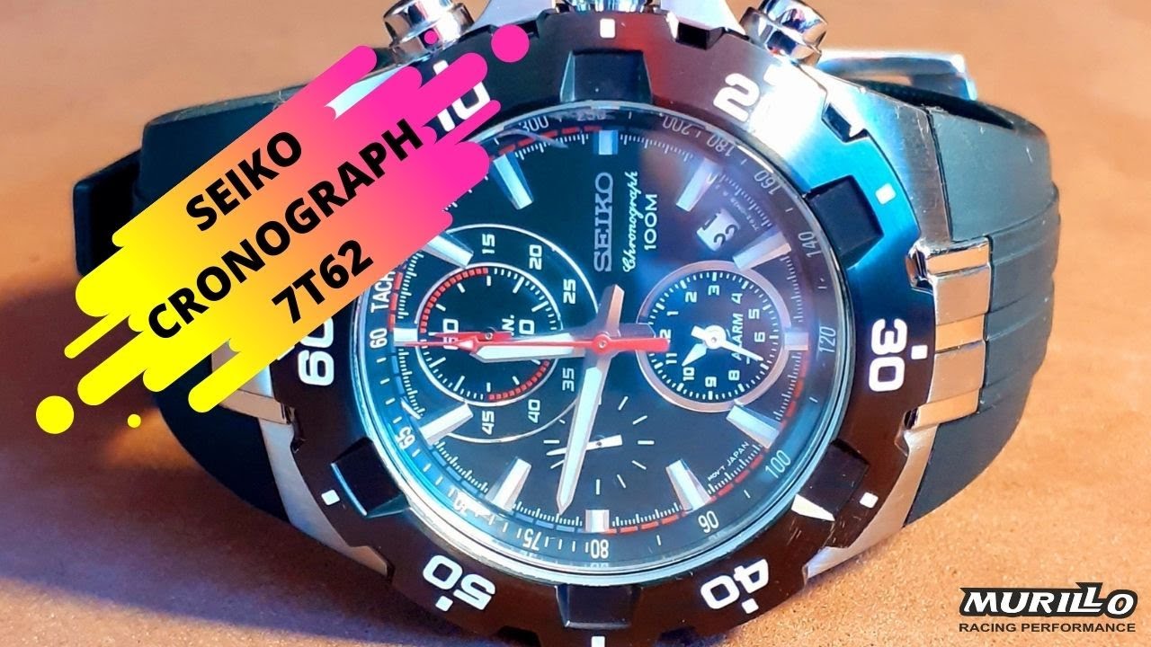 良品動作良_SeikoSportsレガンツァ_1/100秒クロノ_7T52 SEIKO Cronograph 7T62 WR 100 M. - YouTube