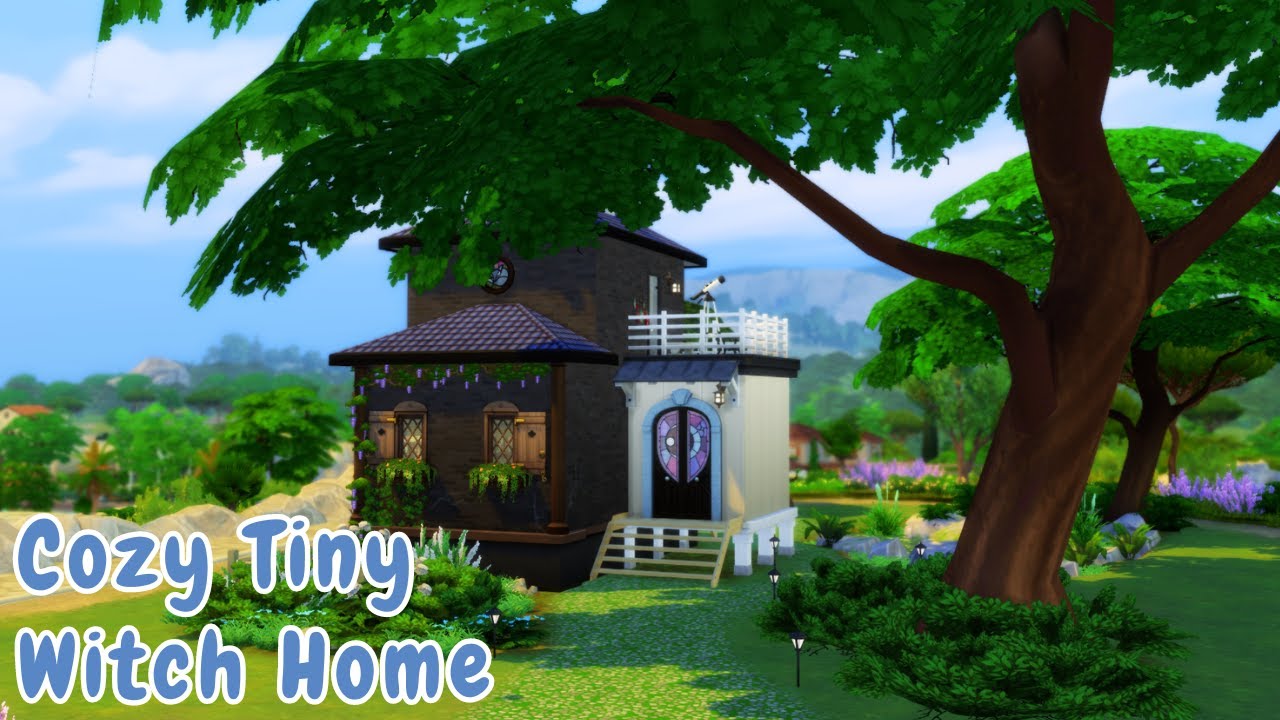 🔮 Cozy Tiny Witch Home 🌙 The Sims 4 Speed Build - No CC - YouTube