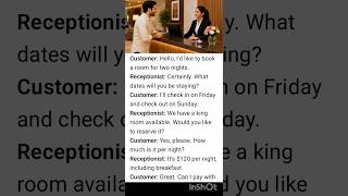 Daily American English | Hotel Booking Conversation in English | English Speaking Practice #shorts