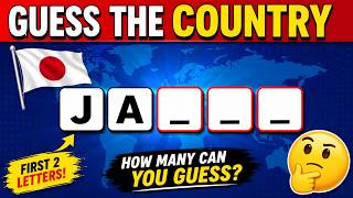 Guess The Country By First 2 Letters 🌍 | Hard Country Quiz