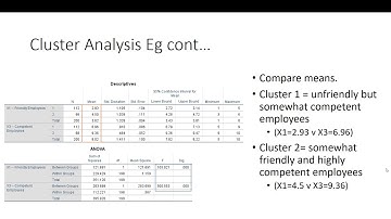 Lecture 10b: Cluster Analysis and SEM