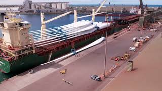 Zenith Energy Wind Turbine Blades Arrive At Geraldton Port For The Bellevue Gold Project