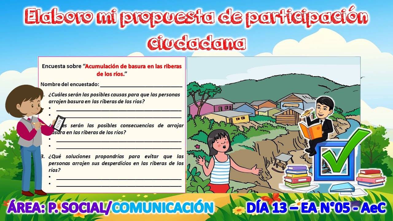 ELABORO MI PROPUESTA DE PARTICIPACIÓN CIUDADANA - 🏡 V CICLO - 5TO Y 6TO