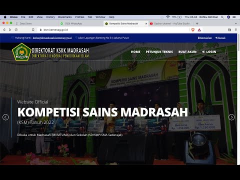 Pembuatan Akun Kompetisi Sains Madrasah Tahun 2022