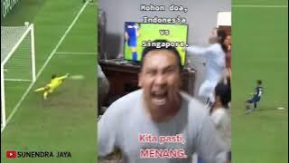 REAKSI PENONTON INDONESIA NADEO GAGALKAN PENALTI SINGAPURA SEMIFINAL AFF 2021