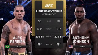 UFC 5 Gameplay Alex Pereira vs Anthony Johnson