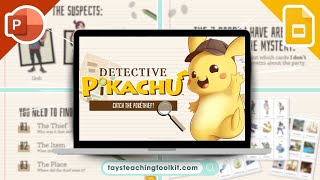 DETECTIVE PIKACHU GAME | Free PowerPoint & Google Slides Game for ESL, EFL, and Foreign Languages