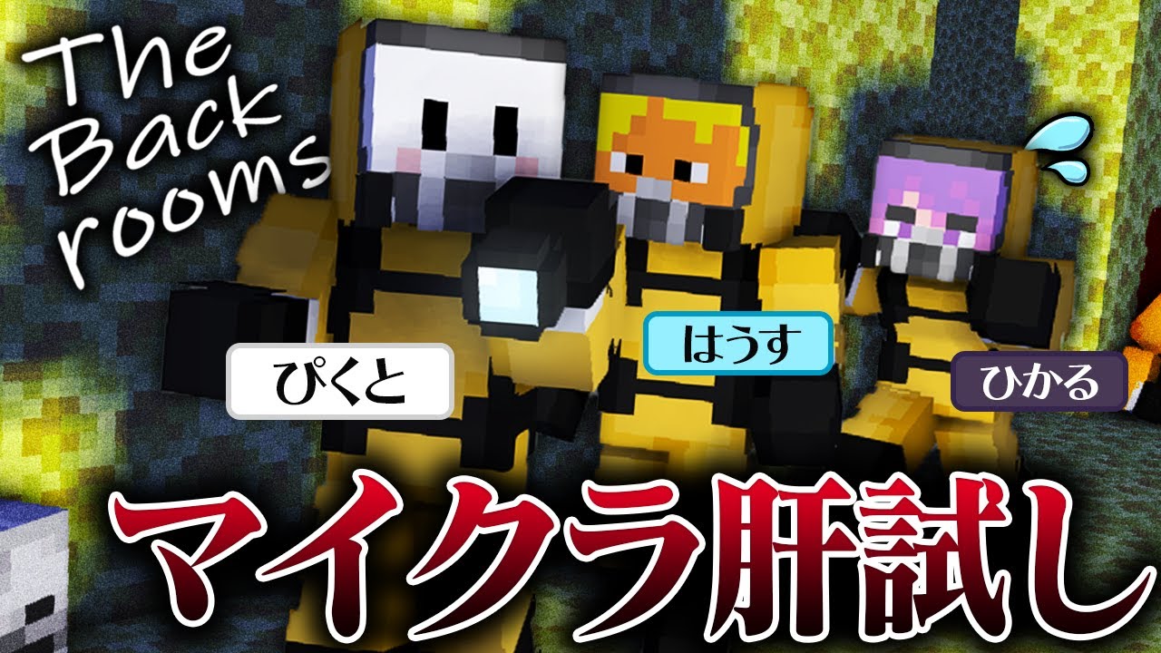 都市伝説で有名な『不気味すぎる異空間』に迷い込んだぴくとはうすひかる #1 【マインクラフト / マイクラ肝試し -INTO THE BACKROOMS-】