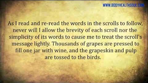 The Greatest Salesman in the World Scrolls 1 to 10