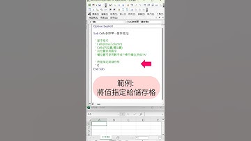 EXCEL VBA - 儲存格 11 Cells參照單一儲存格(2)