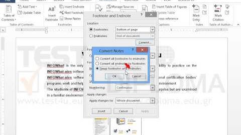 Convert all footnotes to endnotes and all endnotes to footnotes.