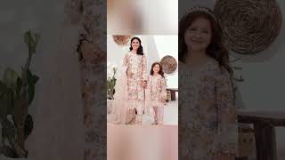 mother and daughter same dress eid collection #pakistan #unfrezzmyaccount #fashion #mayoosi #beaut##