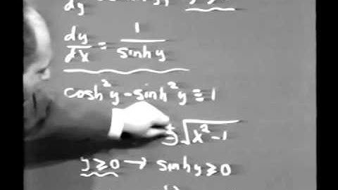Inverse Hyperbolic Functions Lec 4 6 Derivative of Sinh inverse