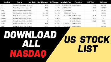 How to download all US or NASDAQ stock list with ticker