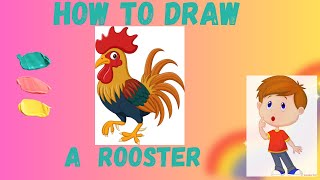 How To Draw A Rooster | Step By Step | Animal Drawing