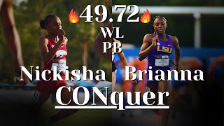 Nickisha Fastest 400m In The World + New PB | Brianna Cruises To New 100m PB | SEC Championship