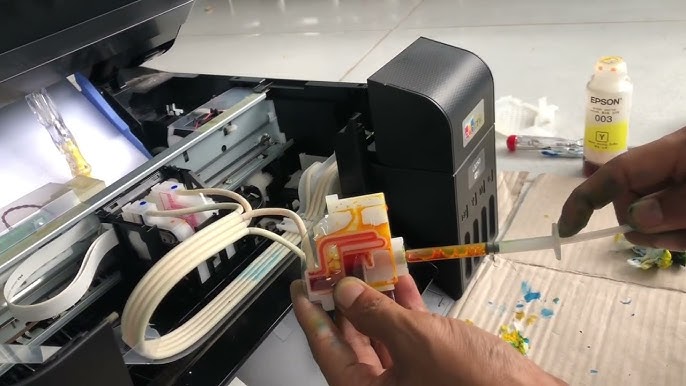 Memperbaiki Printer Epson L3250 Tinta tidak mau keluar tanpa buka Segel dan Baut - YouTube