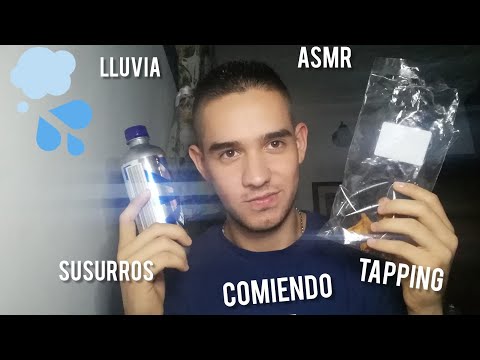 ASMR 1 hora de LLUVIA/COMIENDO/SUSURROS para DORMIR RELAJARCE.sonidos CRUJIENTES/COSQUILLOSOS ASMR
