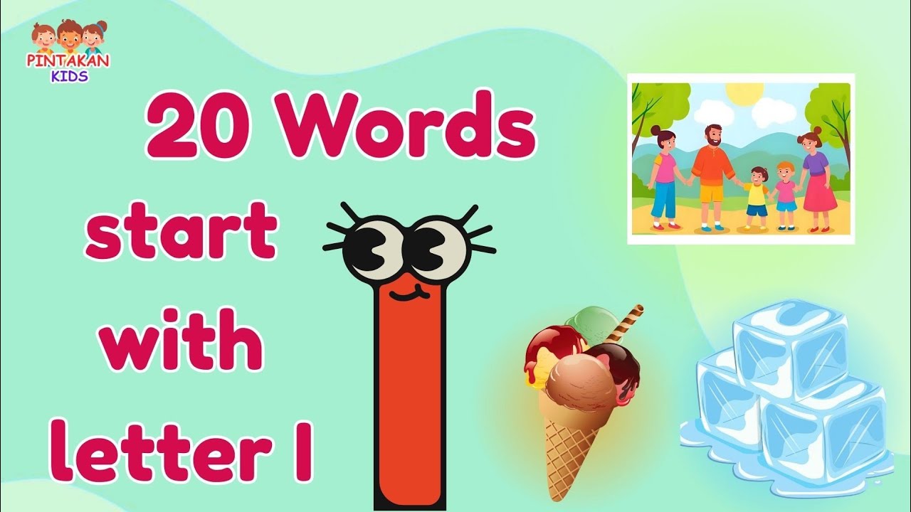 Words start with letter I | kids learning | I for Ice-cream | words start with I