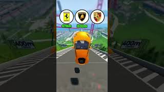 КАКОЙ АВТОМОБИЛЬ ДОЛЕТИТ ДАЛЬШЕ #car #gaming #test #reels #viral #lamborghini #porsche #ferrari