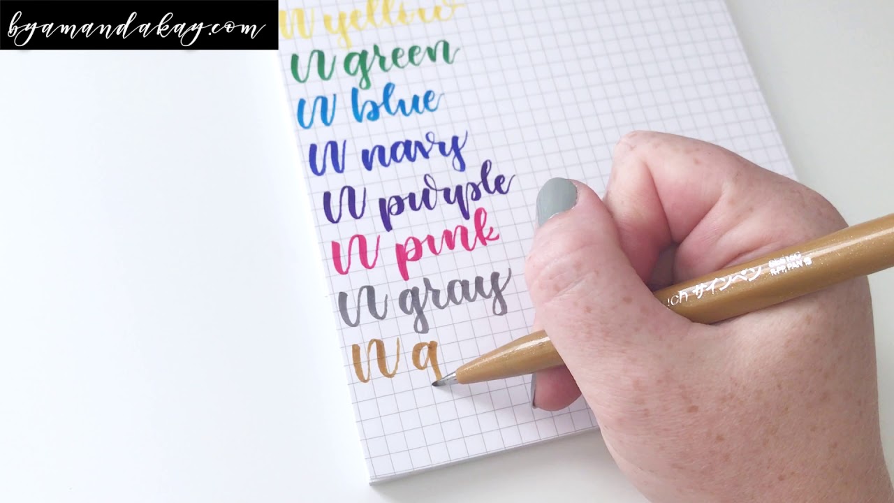 Pentel Sign Pen Touch Brush Pen Review - YouTube
