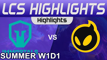 IMT vs DIG Highlights LCS Summer Season 2023 W1D1 Immortals vs Dignitas by Onivia