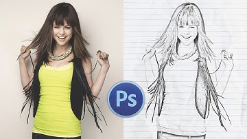 How to create a Pencil Drawing Effect in Photoshop Tutorial Method step-by-step