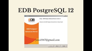 EDB PostgreSQL 12 Installation on Windows 2019 Server