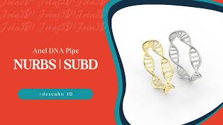 Anel DNA Joia 3D com Rhinoceros - Pipe SUBD e NURBS