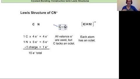 Chem 161 Lecture 7.E Polyatomic Ion Lewis Structures
