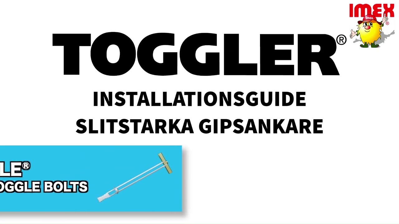 IMEX AB TOGGLER® SNAPTOGGLE® Installationsguide