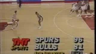 Spurs @ Bulls 1990-91: Michael Jordan 39 points, 9 assists.