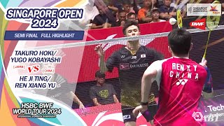 Singapore Open 2024 – He Ji Ting / Ren Xiang Yu vs Hoki / Kobayashi – SF MD Full Highlights