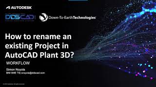 TIP: How to rename an existing project in AutoCAD Plant 3D 2026