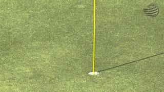 Jim Furyk’s bunker hole out on No. 11 at Cadillac Championship