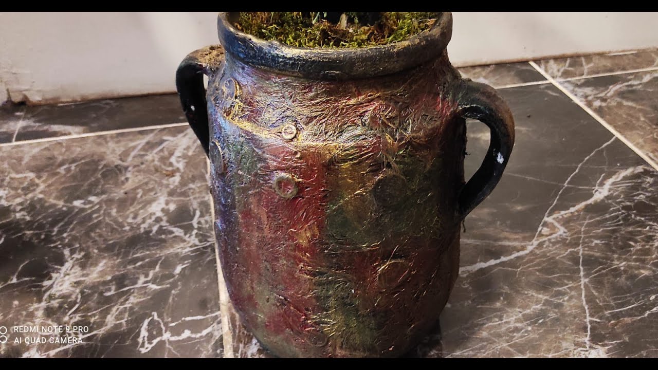 Dekoratif Küp, Peçete tekniği ile geçişli boyama