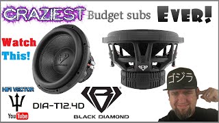 Craziest budget subs ever! Black Diamond subwoofer review DIA-T12.4
