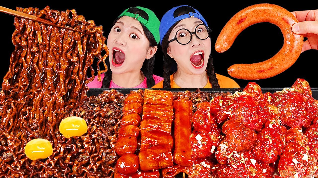 Black Noodle Spicy TTeokbokki DONA Mukbang