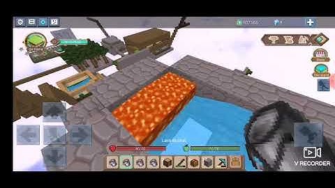 Blockman go skyblock learning how to make a cobblestone generator  EZ😎😎😎