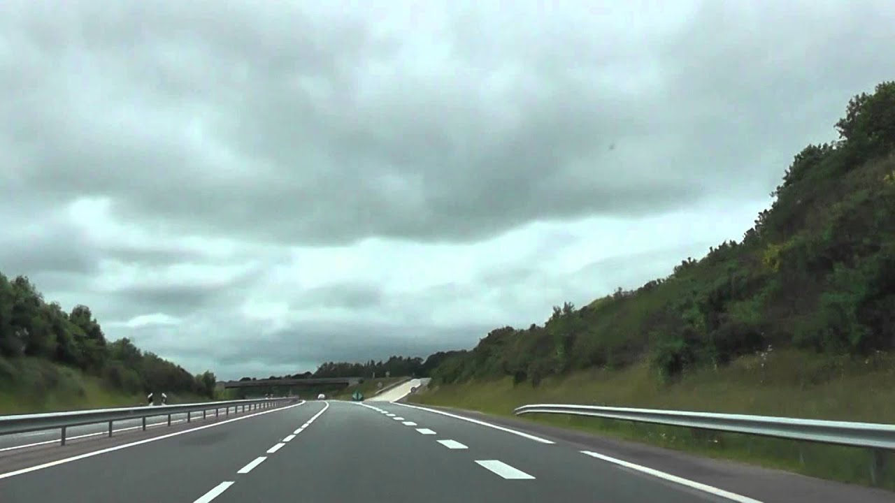 Driving On The D87, N164 & D787 From La Croix Madeleine To Carhaix-Plouguer, Brittany, France