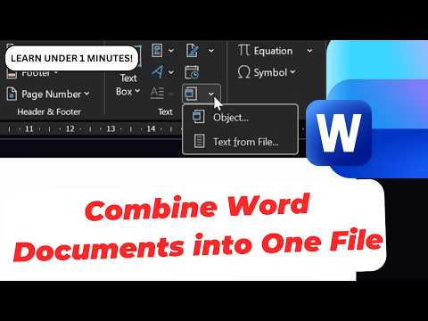 How to Combine Multiple Word Documents into One Master File
