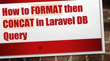 How to FORMAT then CONCAT in Laravel DB Query
